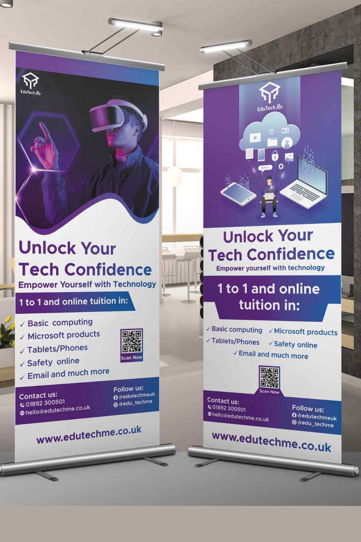 Portable banner with aluminium stand